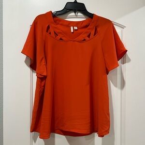 Cato Women's Blouse in Bold Orange